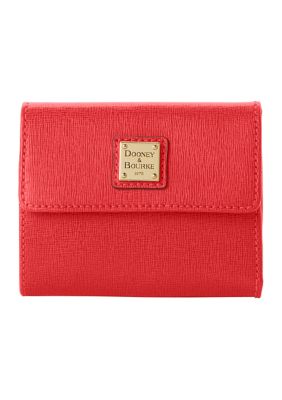  Dooney & Bourke Wallet, Saffiano Small Flap Credit Card Wallet  - Amber : Clothing, Shoes & Jewelry
