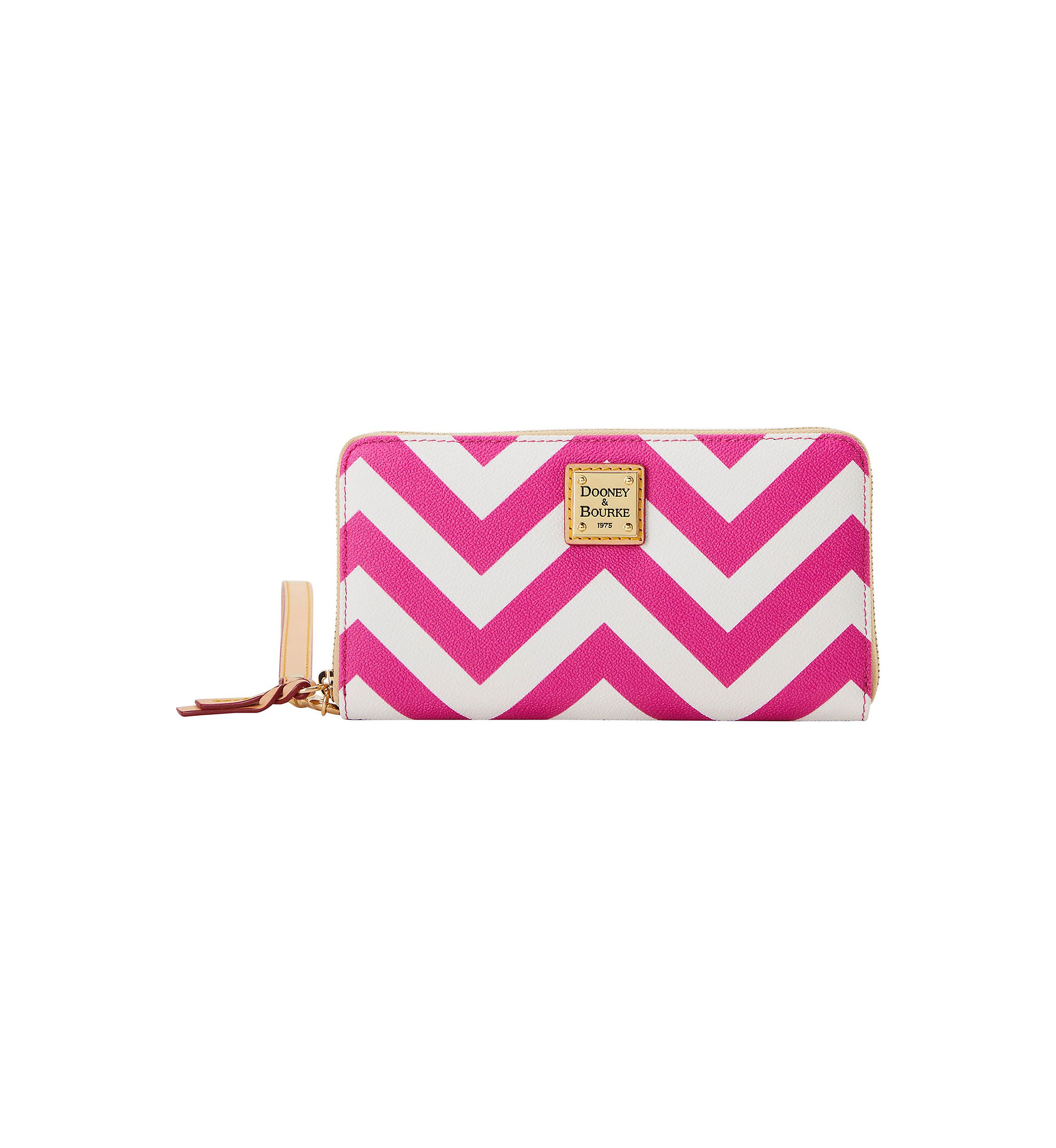Chevron Large Zip Around Wristlet