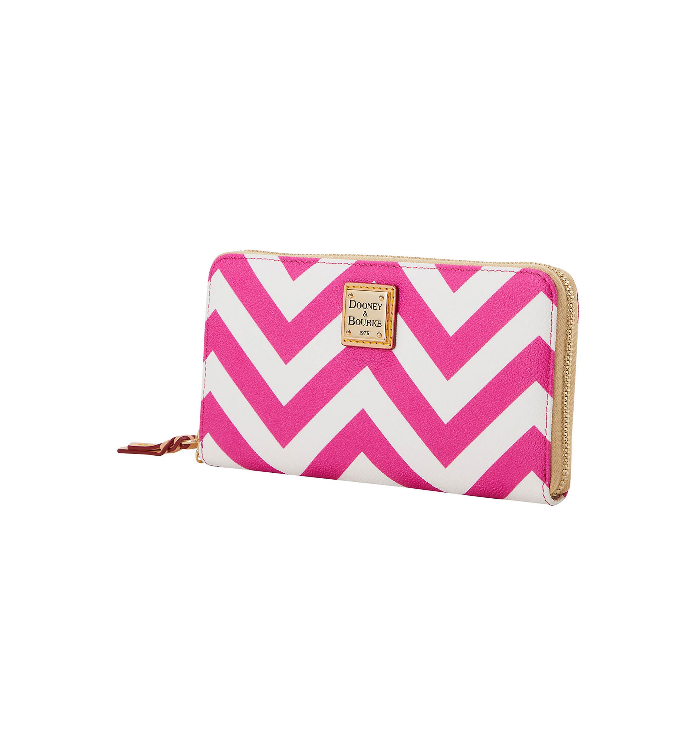 Chevron Large Zip Around Wristlet