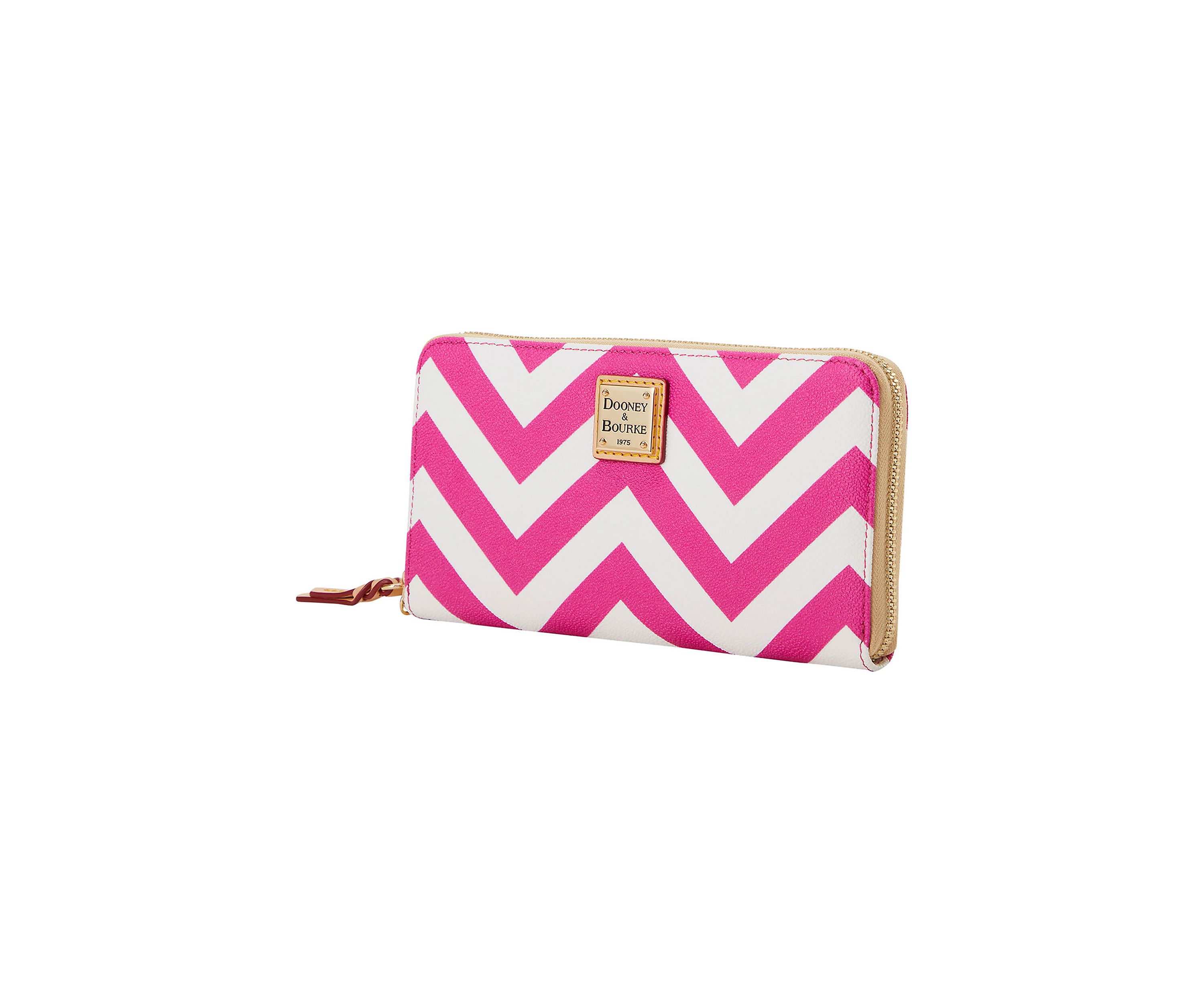 Chevron Large Zip Around Wristlet