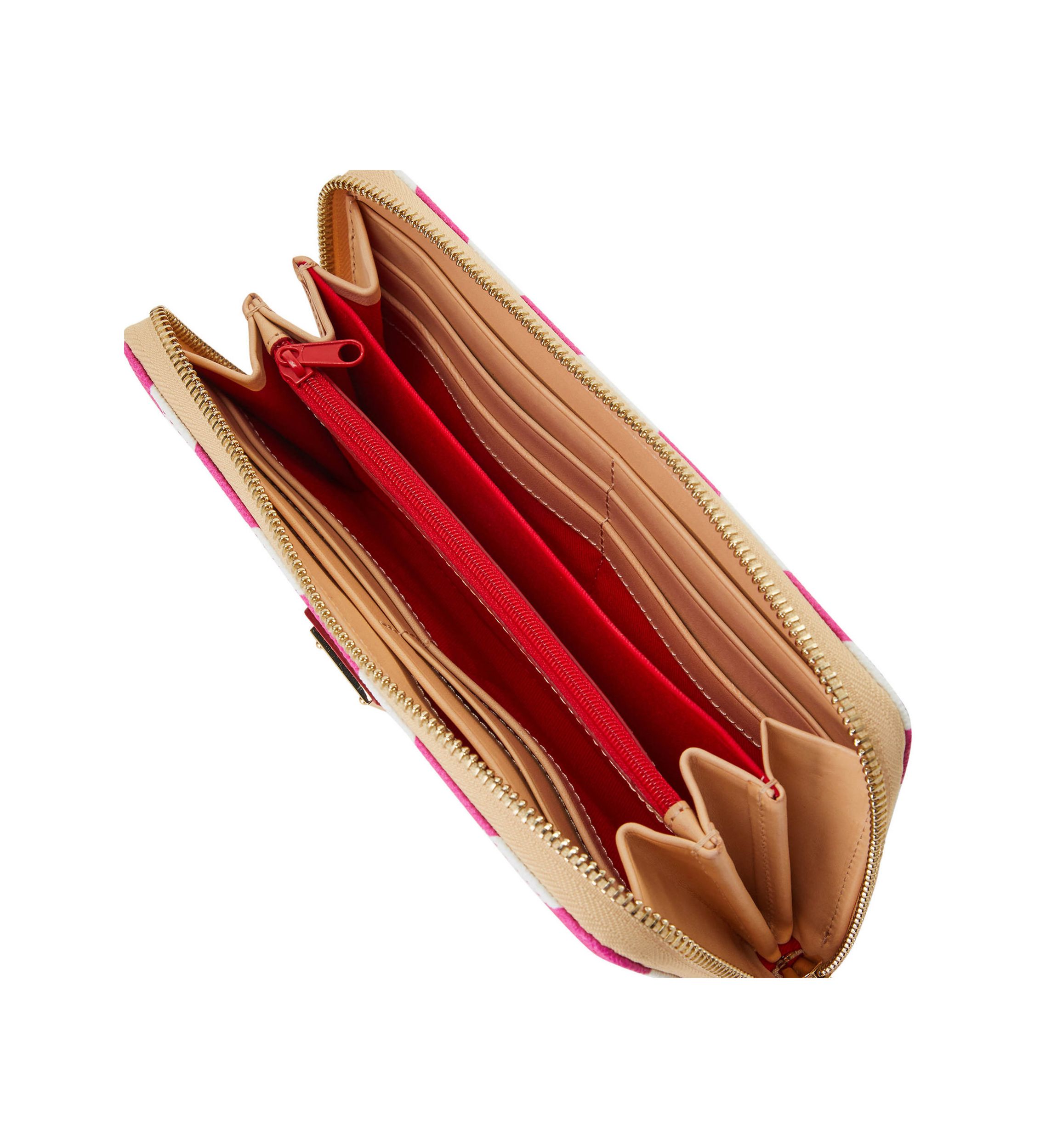 Chevron Large Zip Around Wristlet