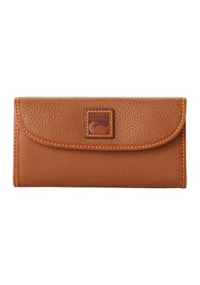 Dooney and bourke pebble grain slim wallet hot sale