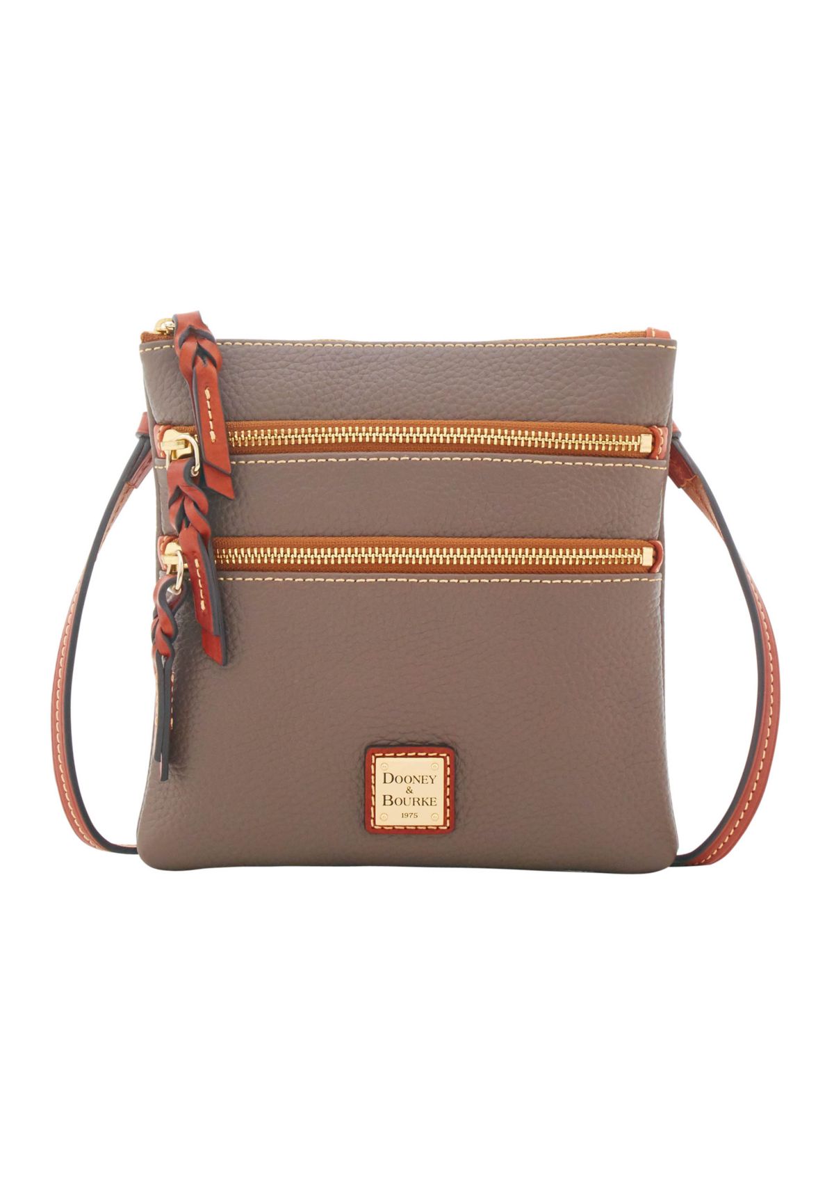 Pebble Grain Triple Zip Bag