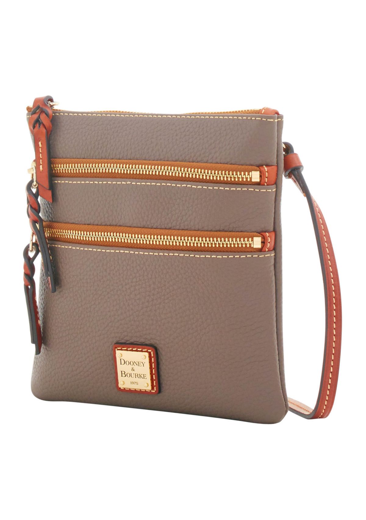 Pebble Grain Triple Zip Bag