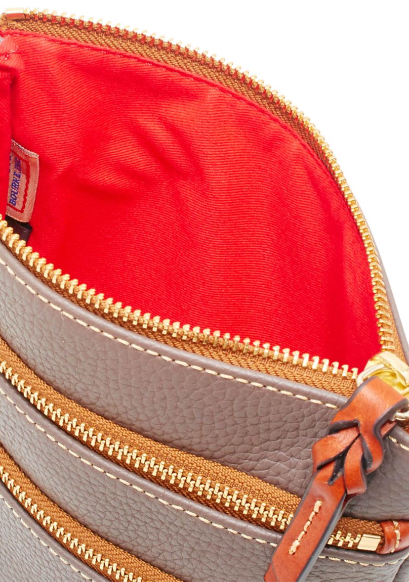 Pebble Grain Triple Zip Bag