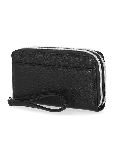 Kim Rogers® Sierra Double Zip Clutch with removable