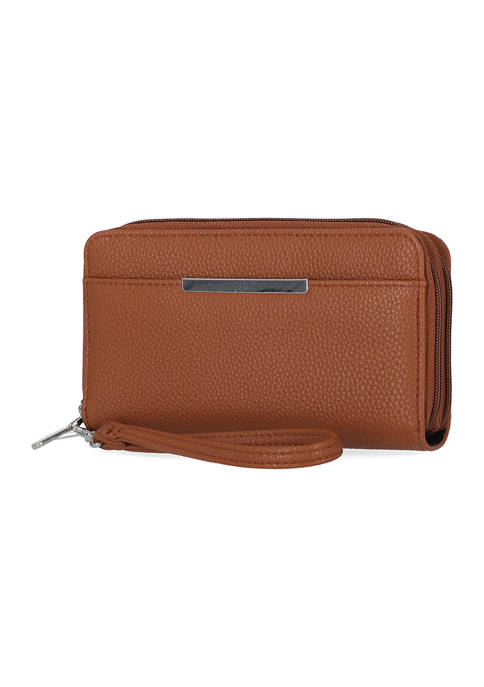 Sierra Double Zip Clutch with removable Wristlet