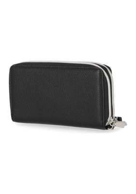 Sierra Double Zip Clutch with removable Wristlet