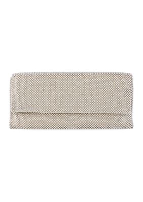 Helena Diamond Mesh Flap Clutch