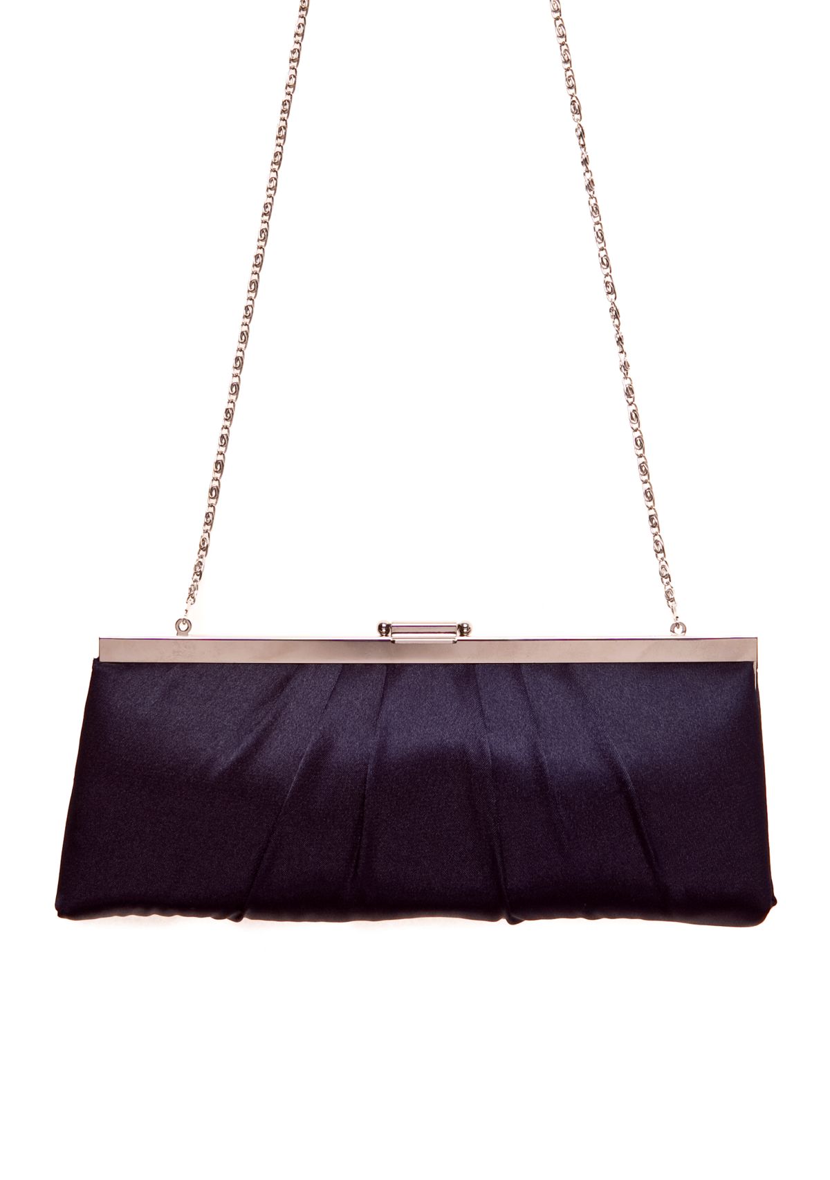 East West Satin Frame Clutch