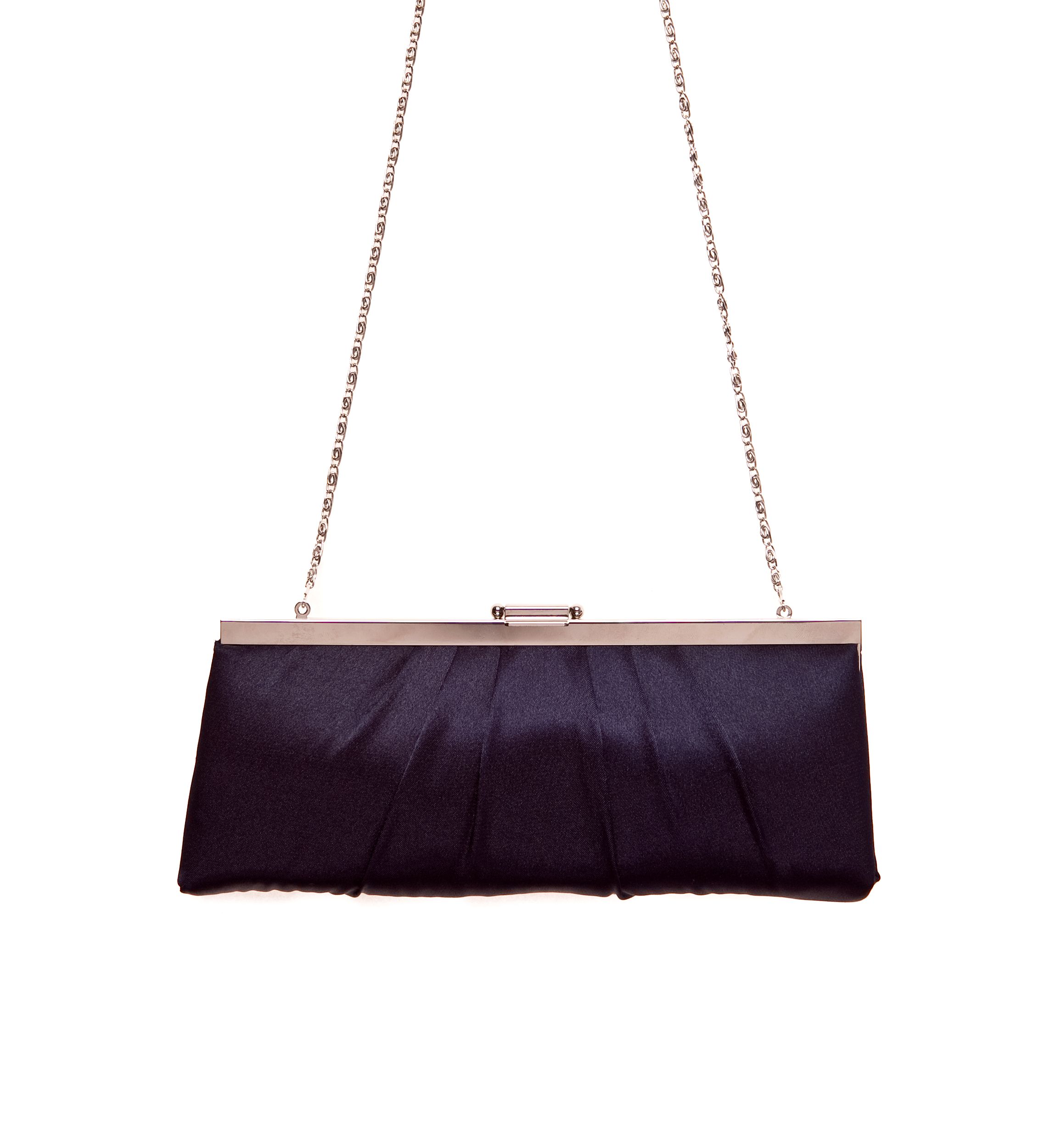 East West Satin Frame Clutch
