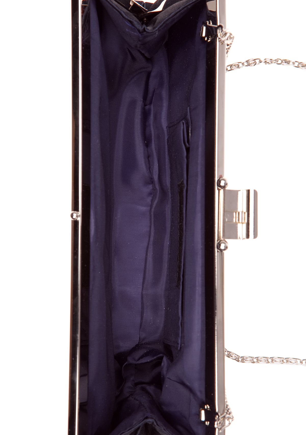 East West Satin Frame Clutch