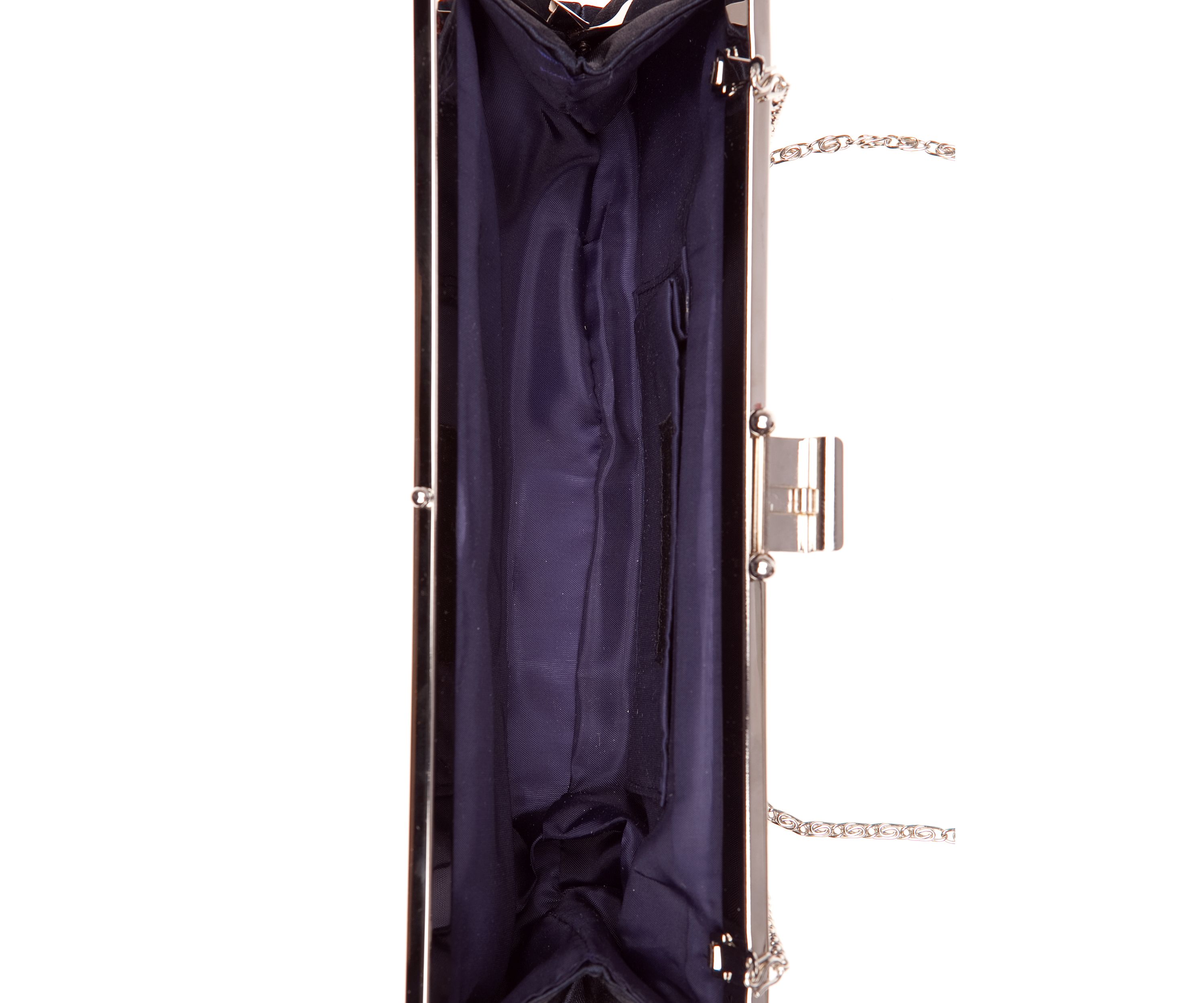 East West Satin Frame Clutch