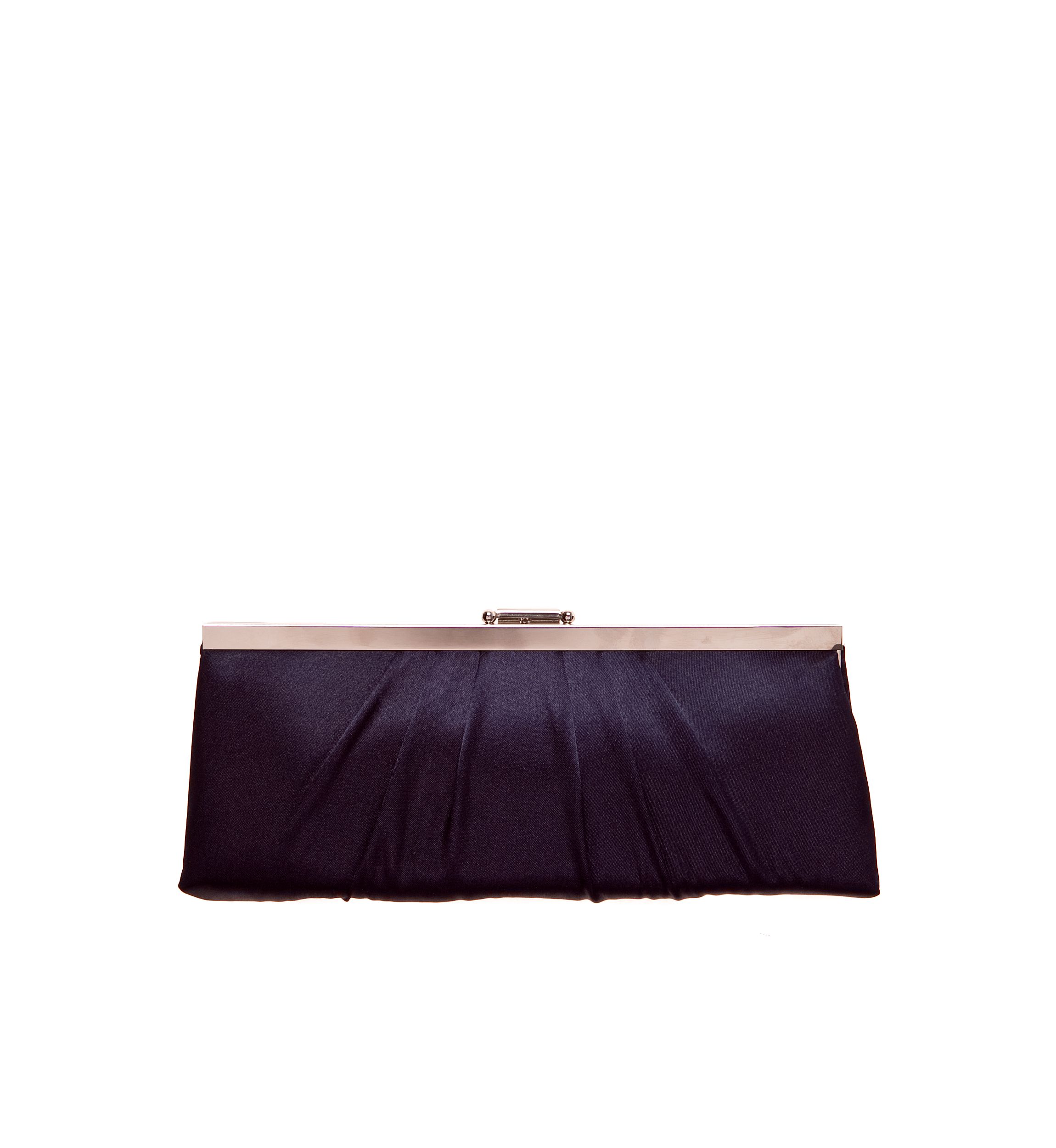 East West Satin Frame Clutch