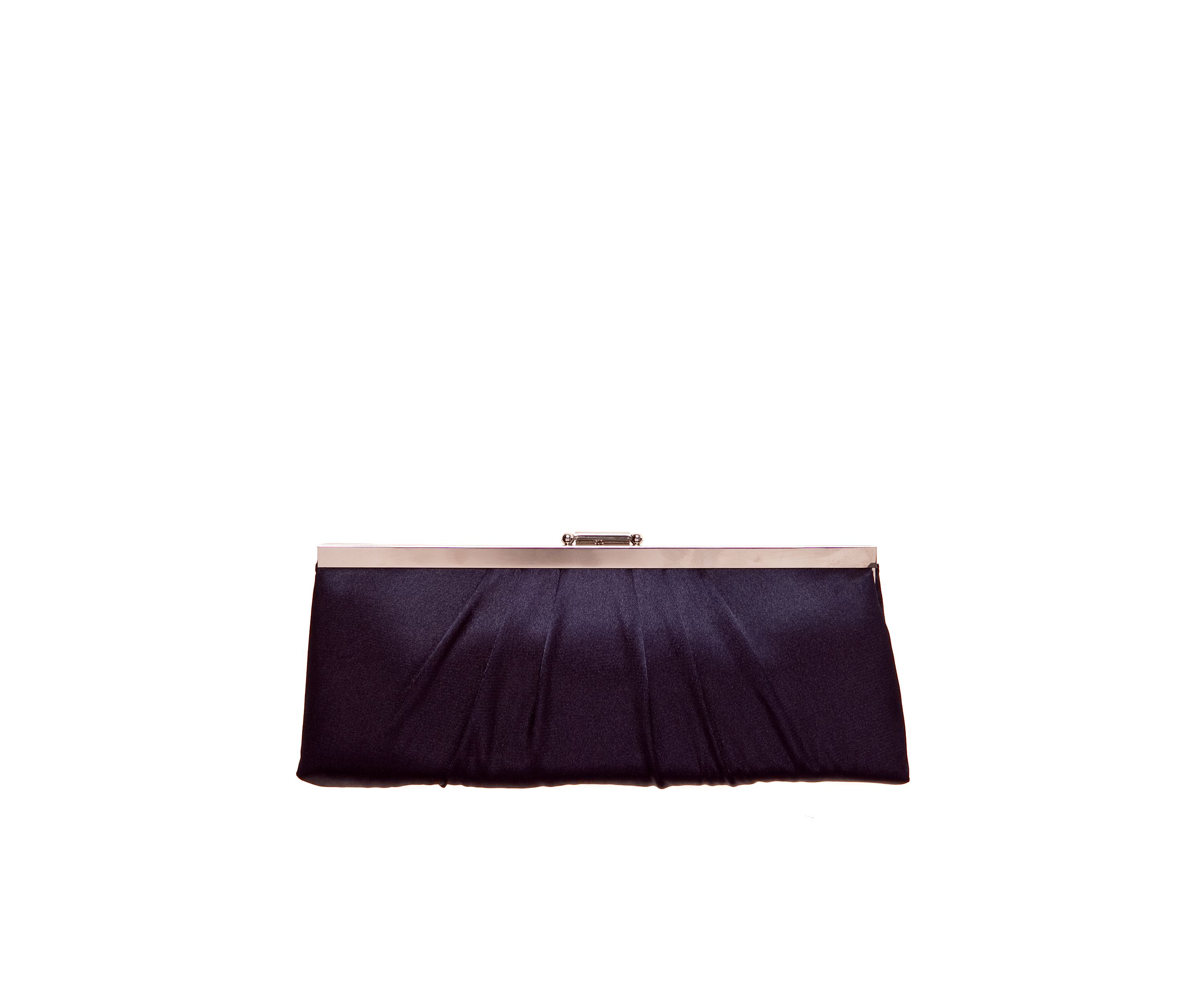 East West Satin Frame Clutch