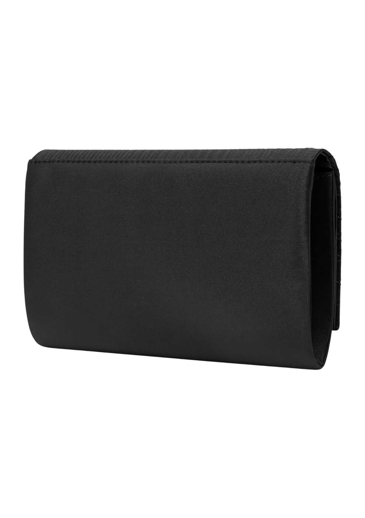 Alexis Satin Flap Bag with Rhinestones