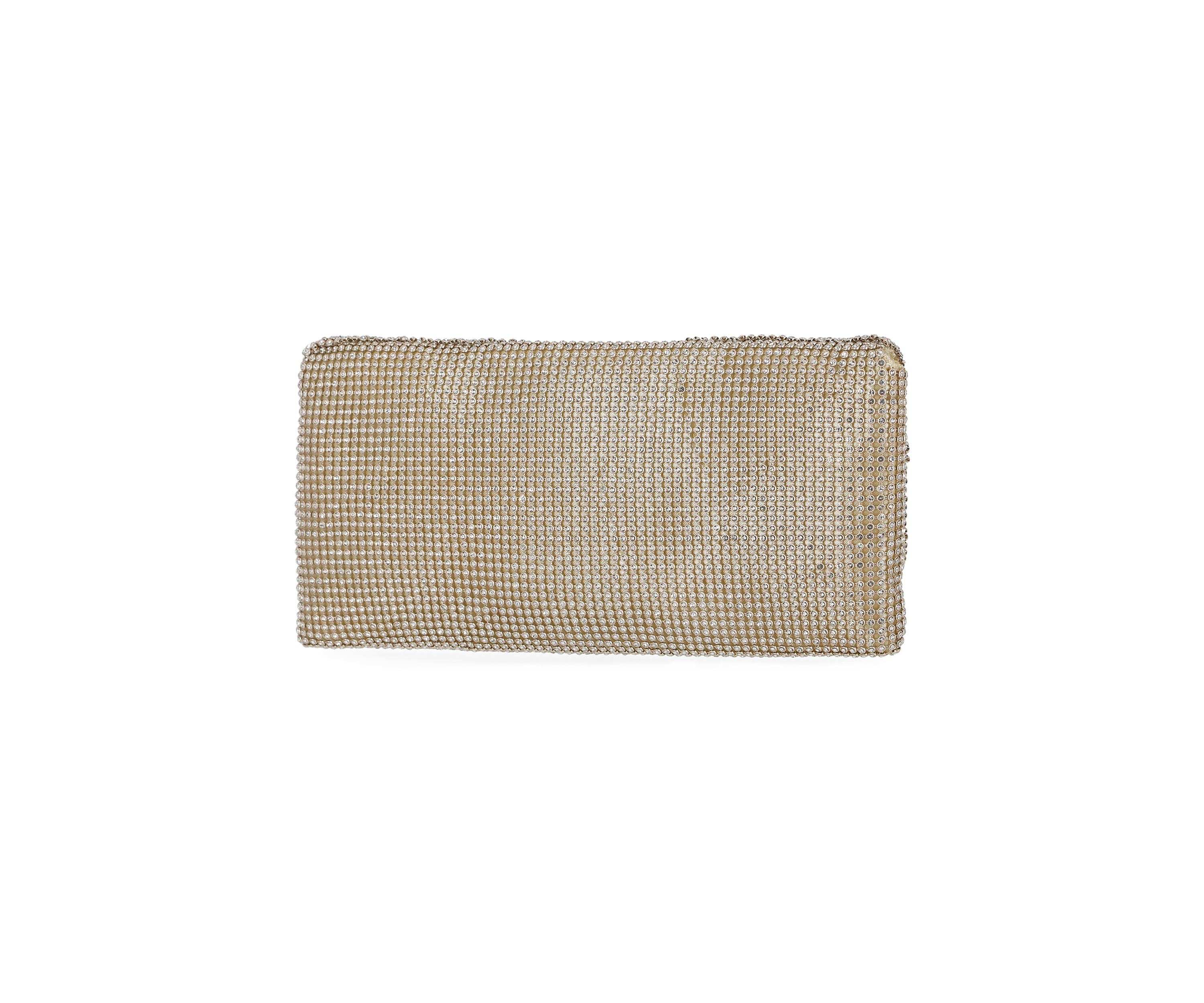 Hellene - Crystal Mesh Twisted Bow Clutch