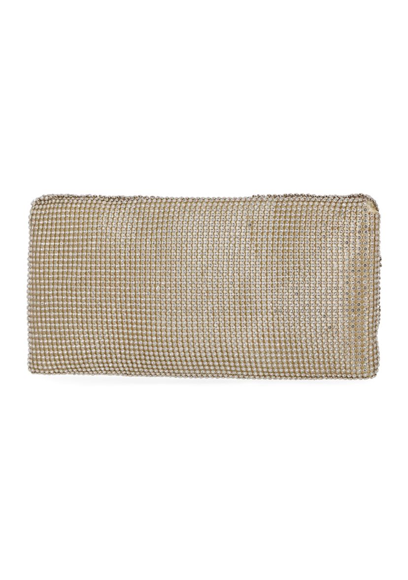 Hellene - Crystal Mesh Twisted Bow Clutch