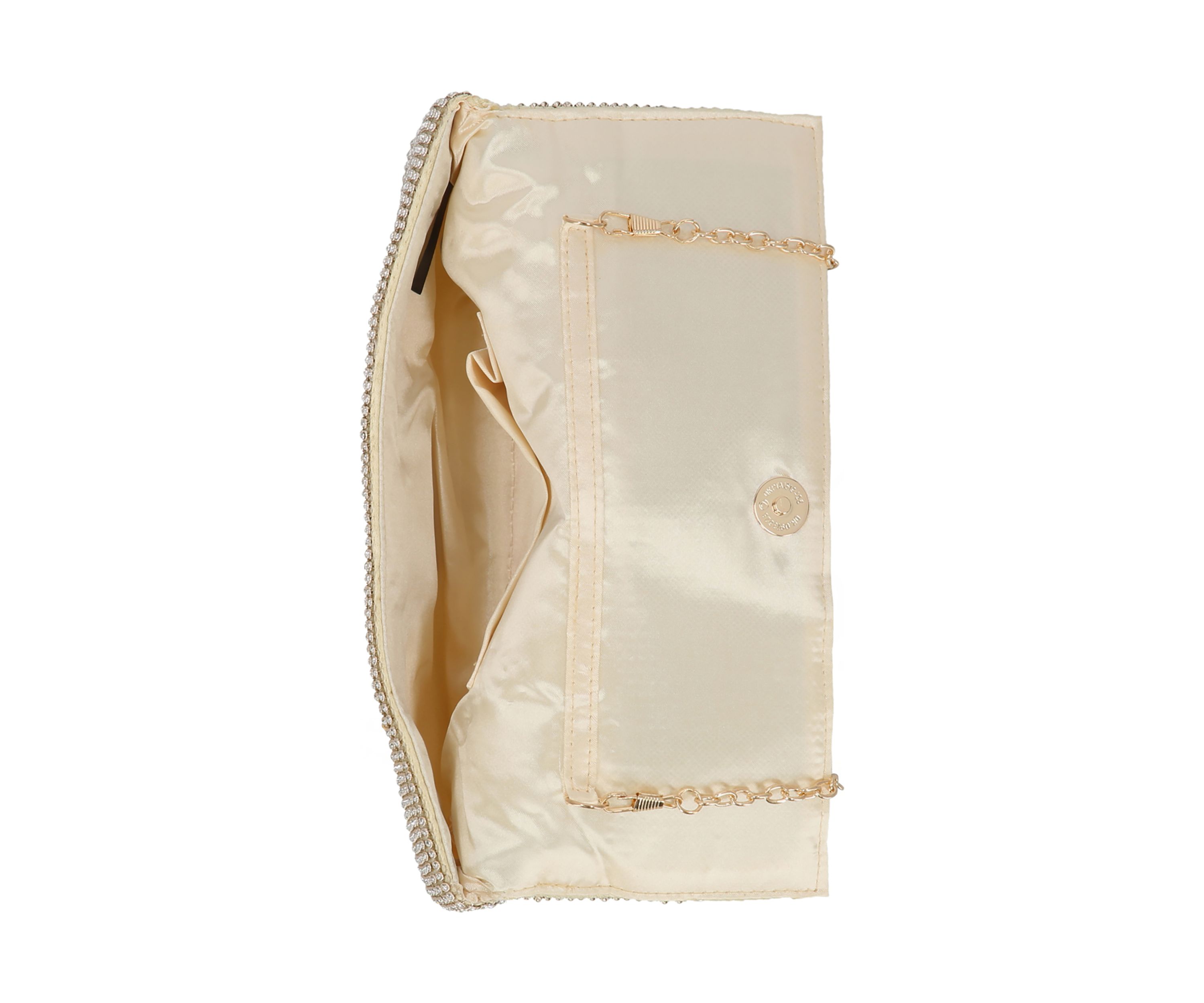 Hellene - Crystal Mesh Twisted Bow Clutch