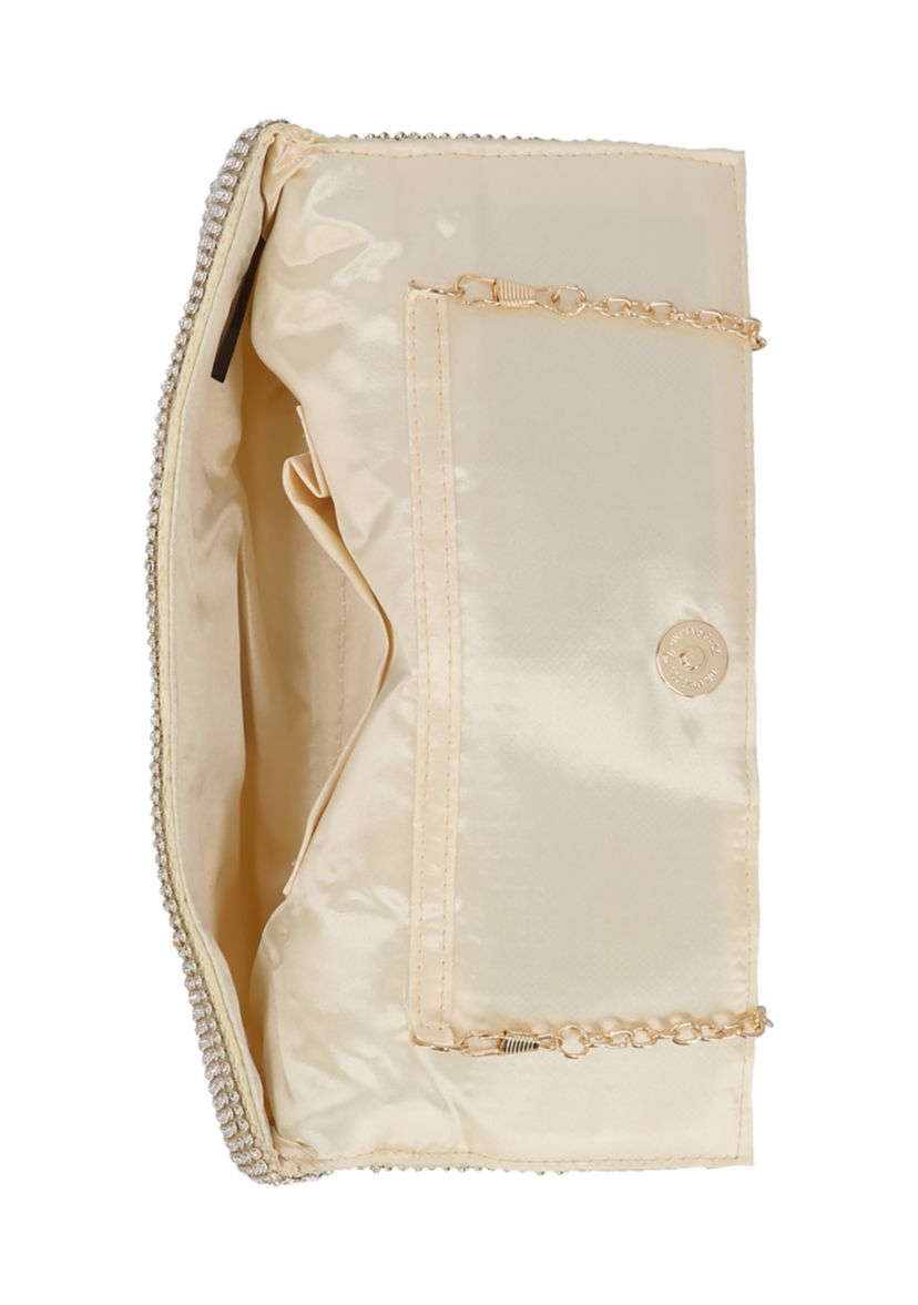 Hellene - Crystal Mesh Twisted Bow Clutch
