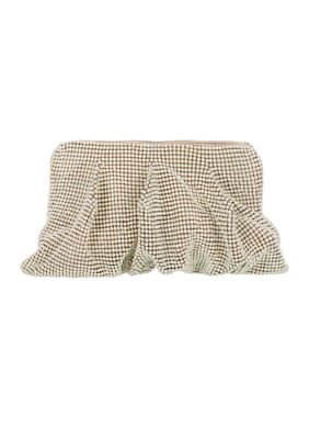 Lorna - Gathered Diamond Mesh Clutch