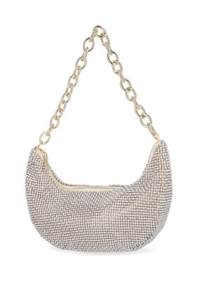 Maya - Diamond Mesh Half Moon Shape Hobo Bag