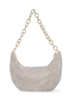 Maya - Diamond Mesh Half Moon Shape Hobo Bag