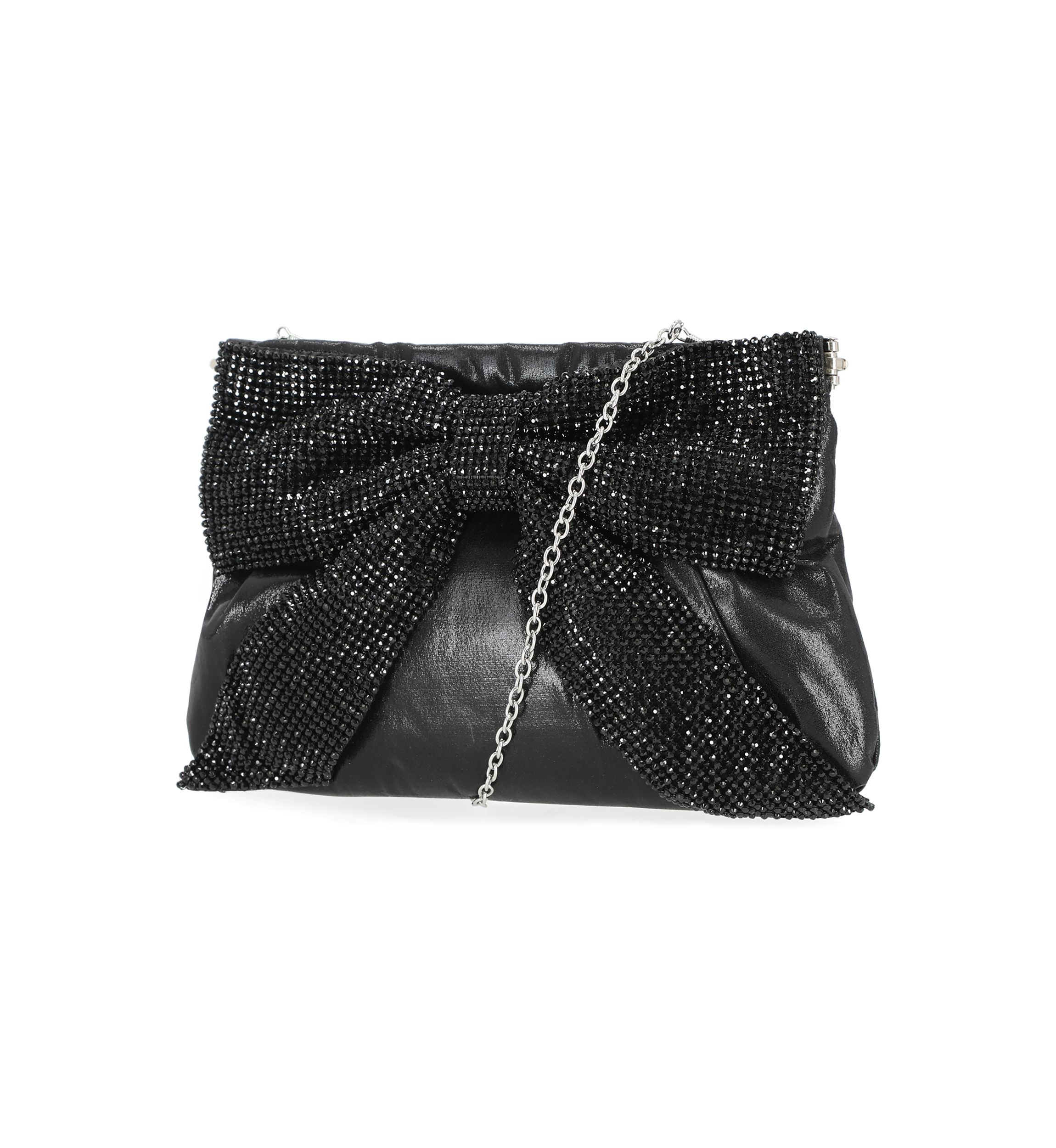 Vivienne - Diamond Mesh Facile Frame Bow Clutch