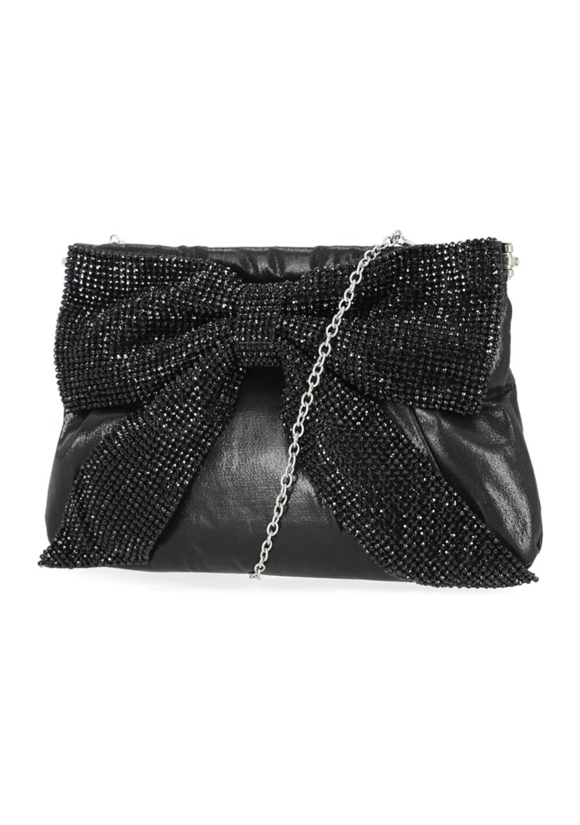 Vivienne - Diamond Mesh Facile Frame Bow Clutch