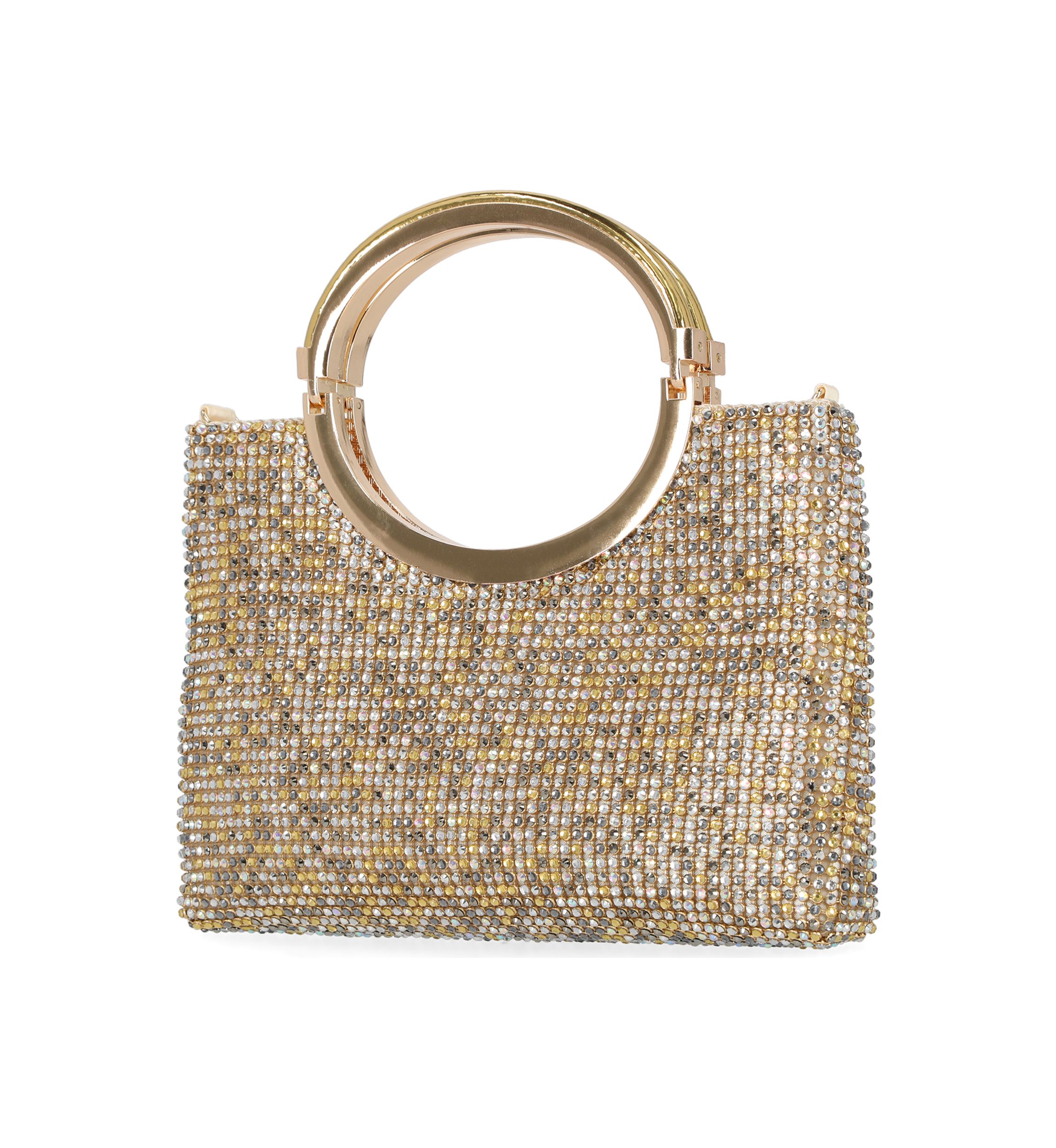 Zinia Diamond Mesh Clutch