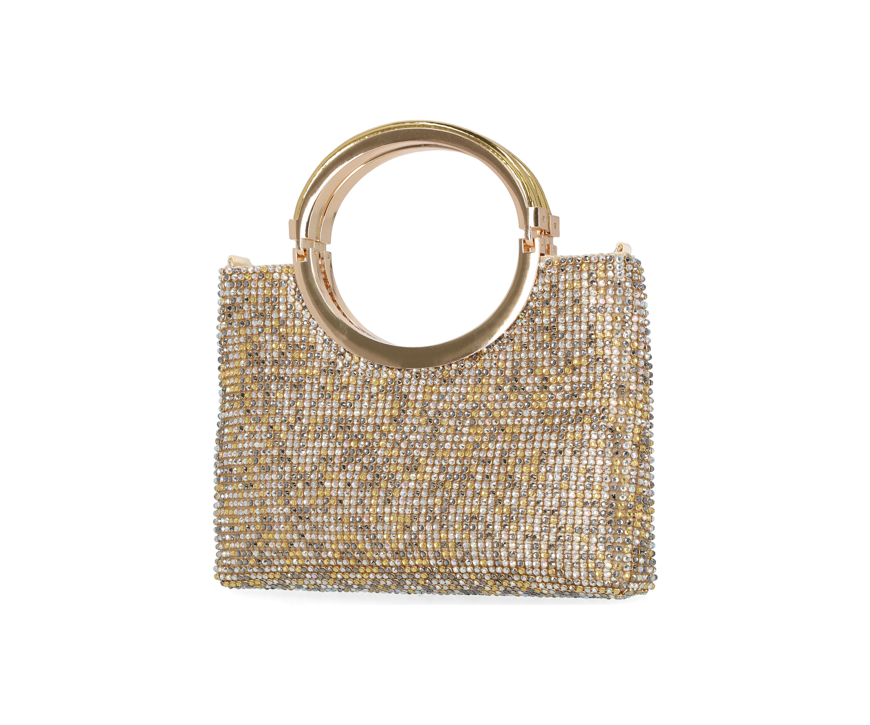 Zinia Diamond Mesh Clutch