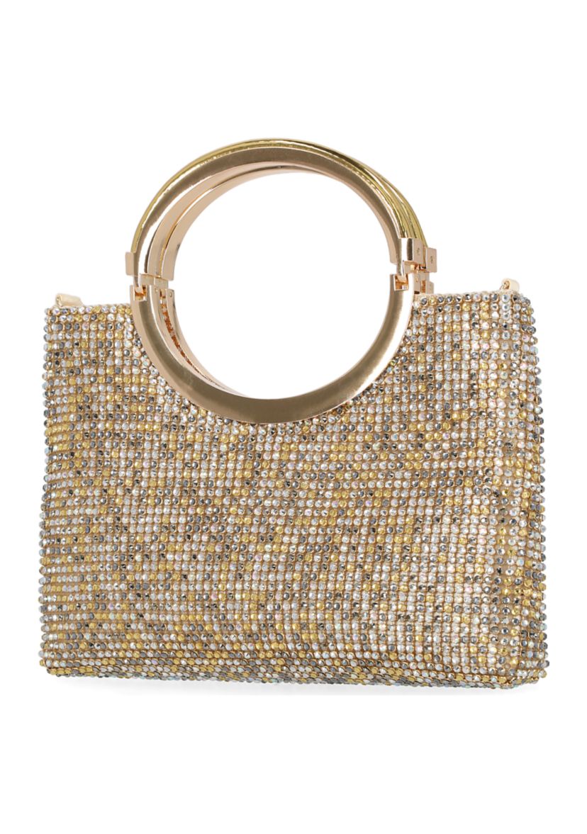 Zinia Diamond Mesh Clutch