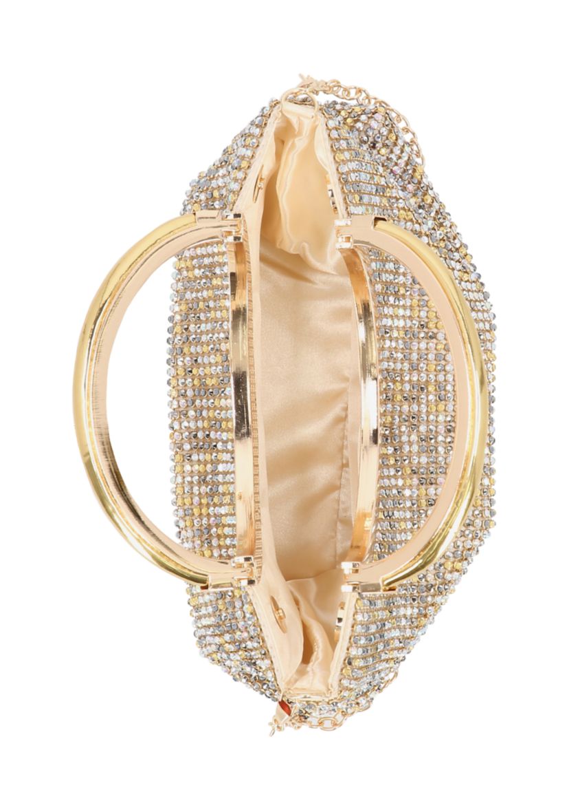 Zinia Diamond Mesh Clutch
