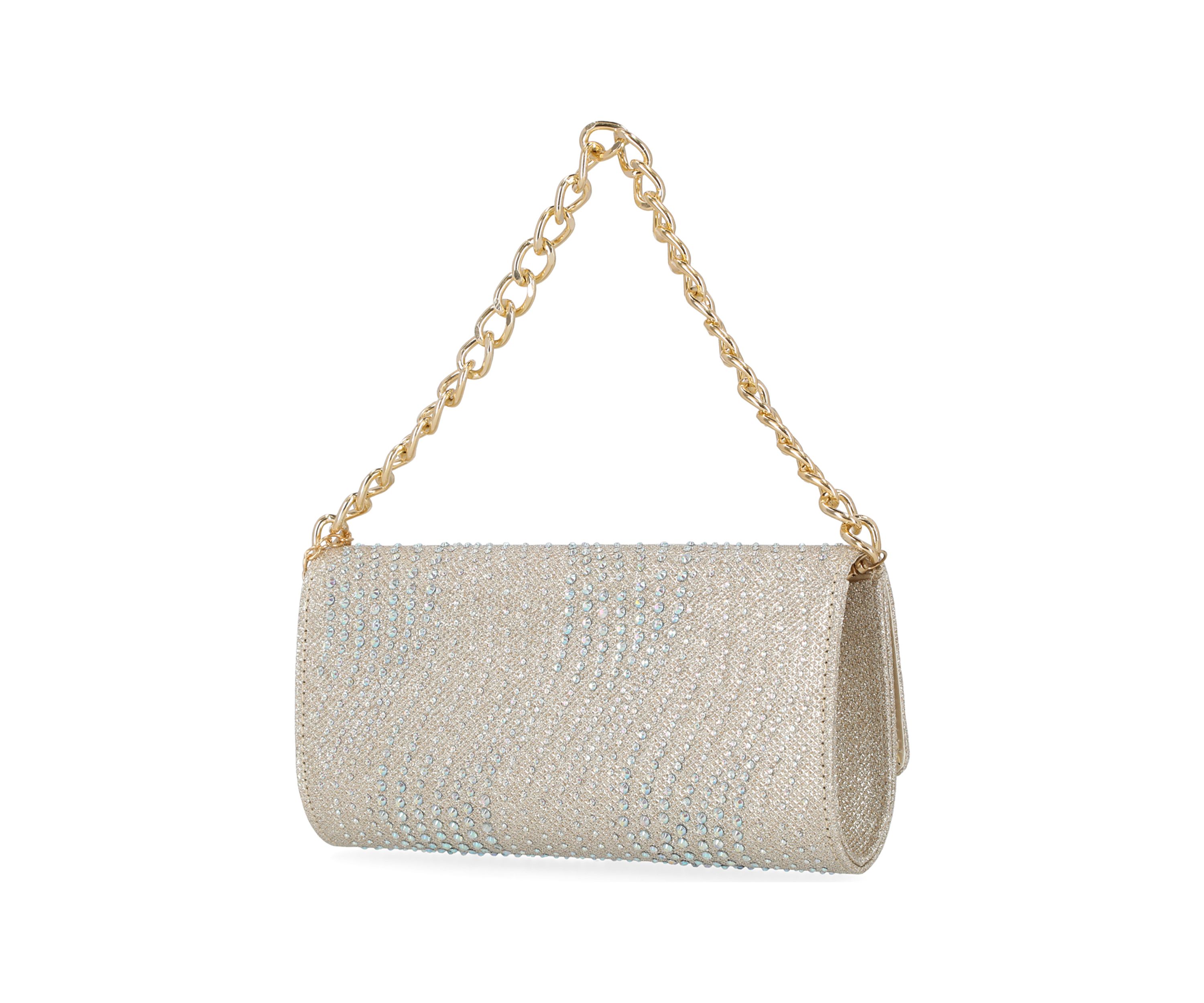 Max - Lurex with Stones Shoulder Clutch