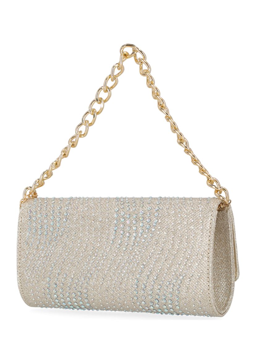 Max - Lurex with Stones Shoulder Clutch