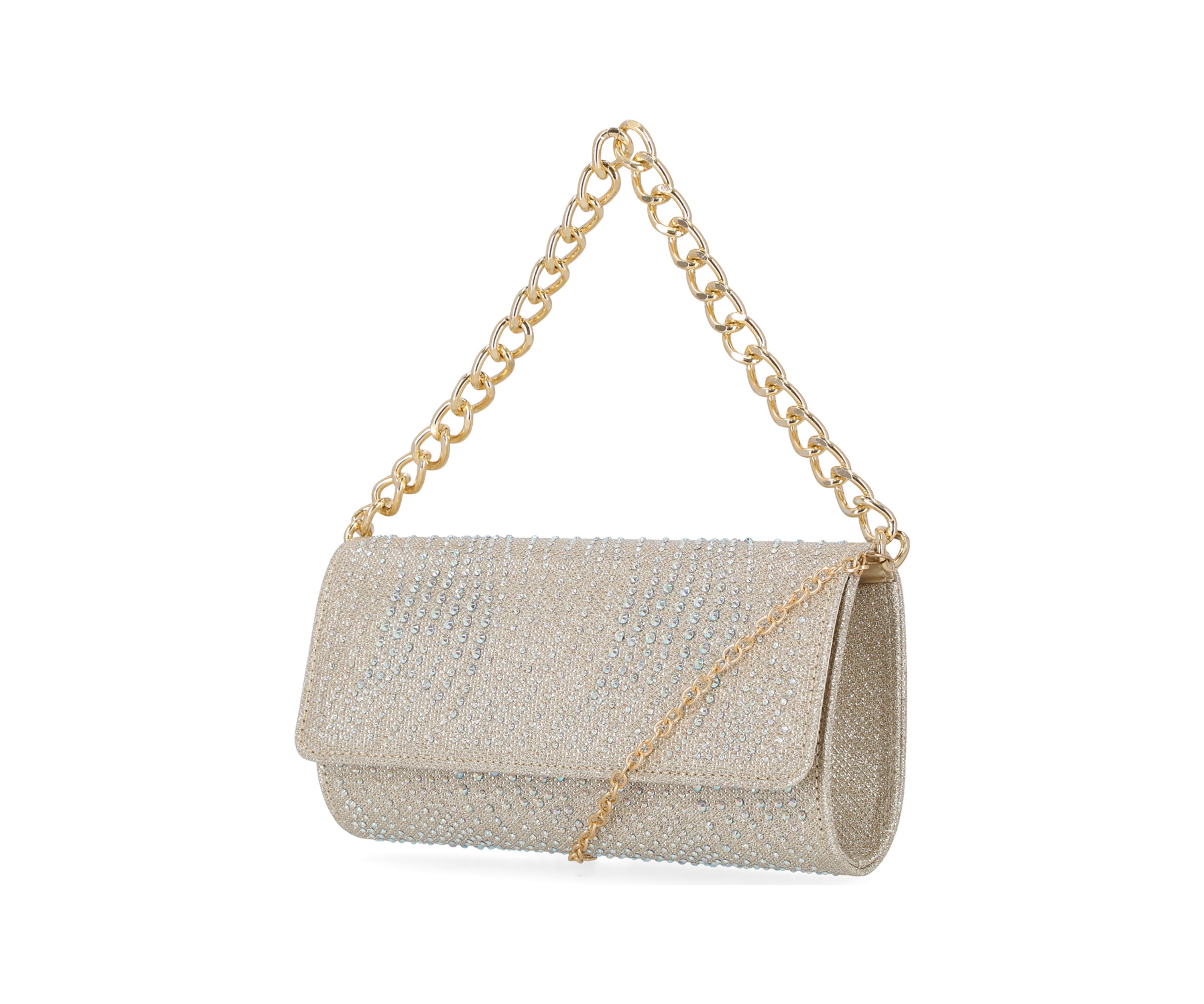 Max - Lurex with Stones Shoulder Clutch