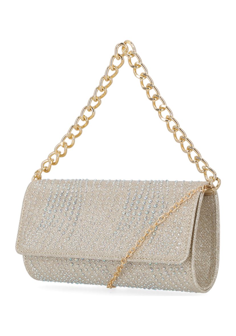Max - Lurex with Stones Shoulder Clutch