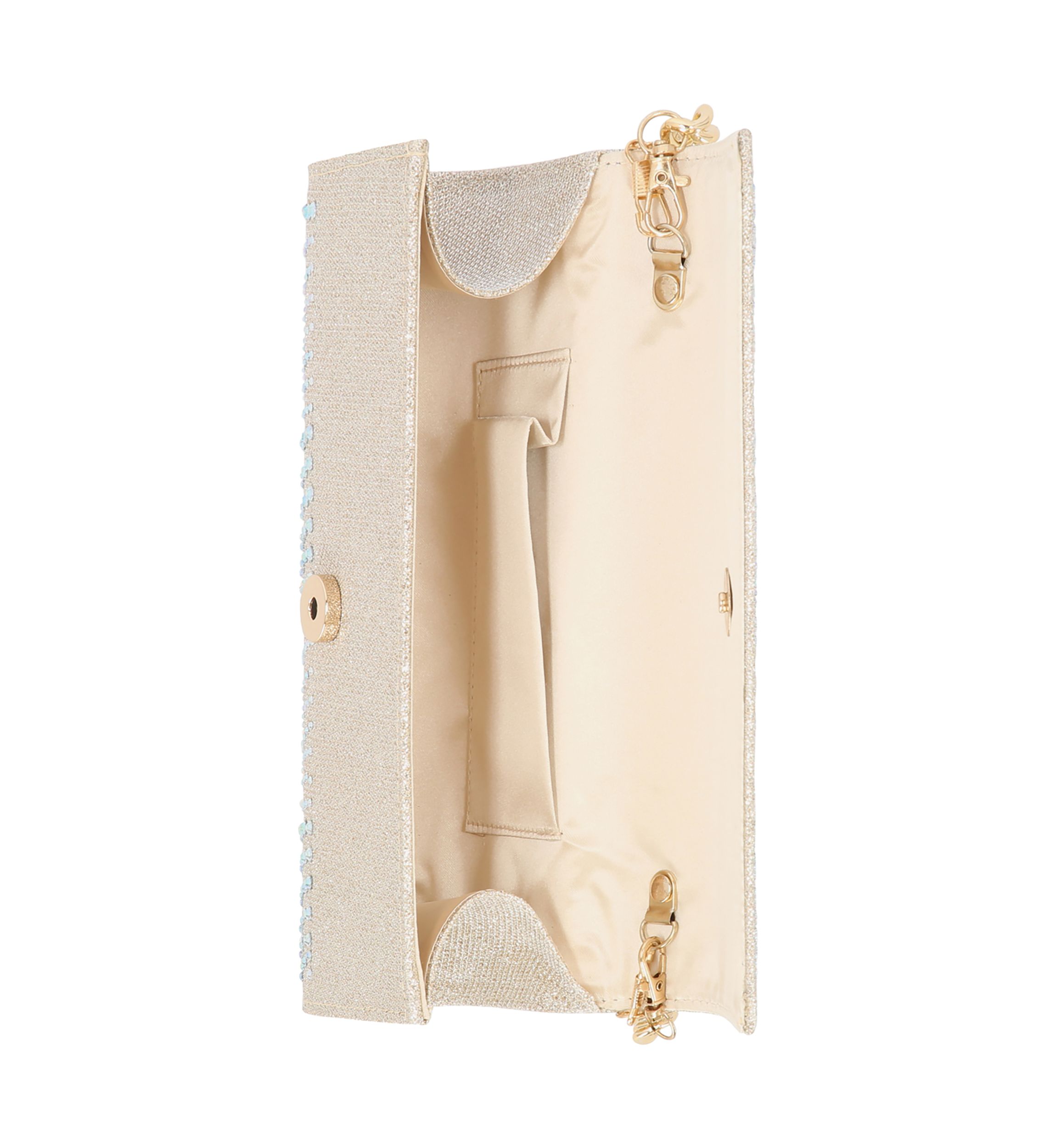 Max - Lurex with Stones Shoulder Clutch