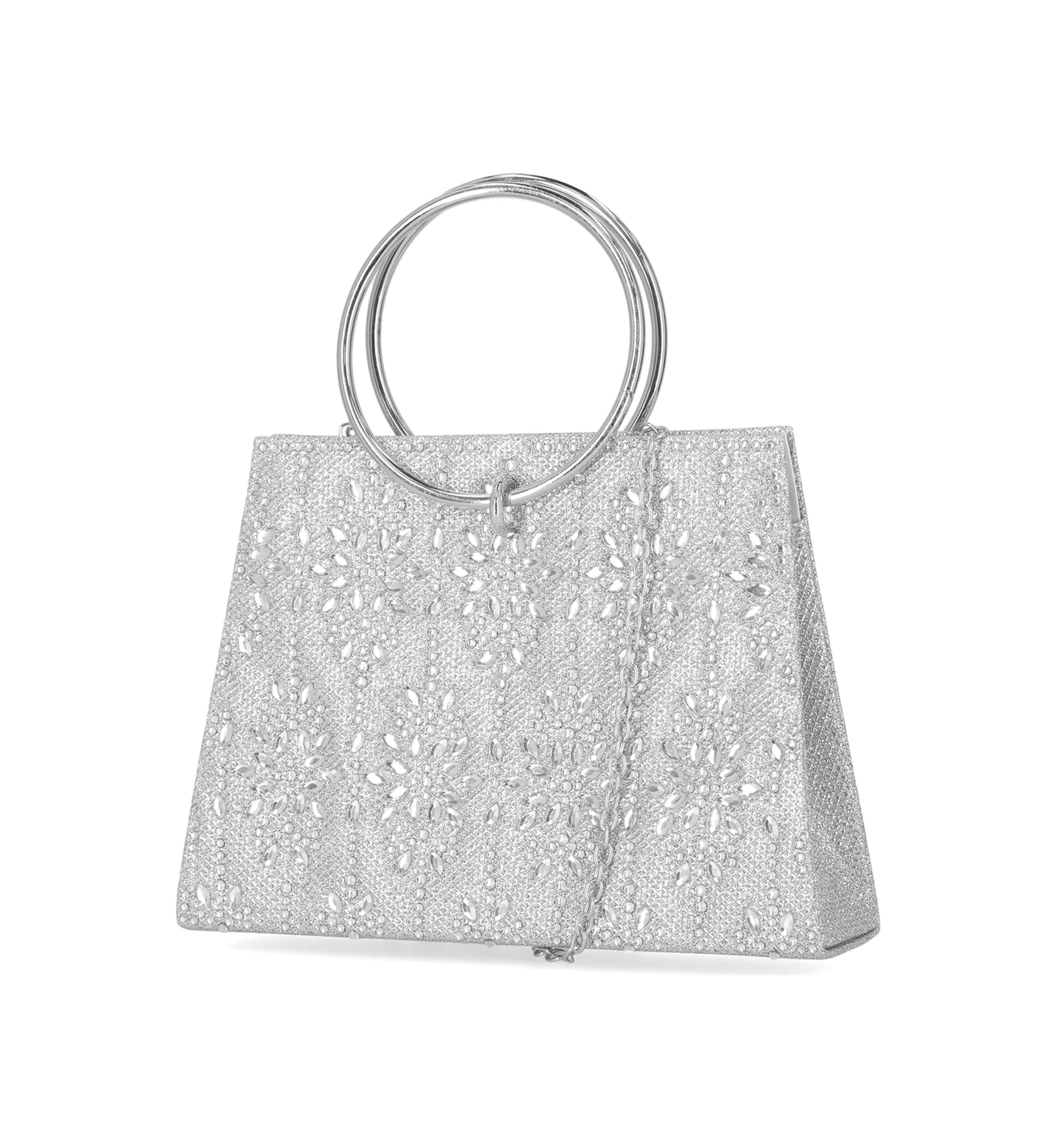 Renatta Floral Stud Crystal Bag