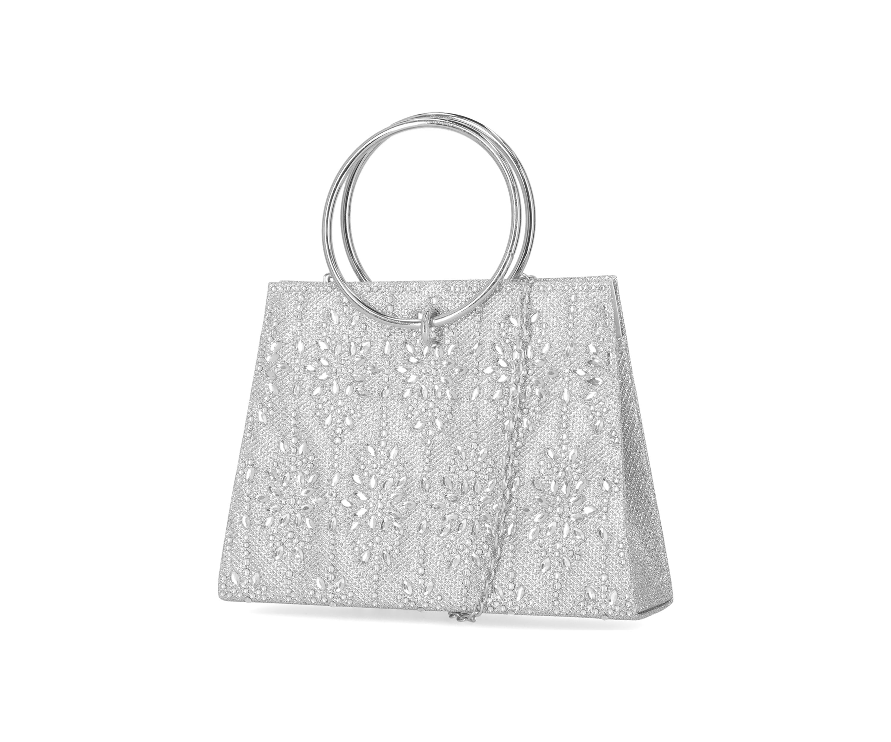 Renatta Floral Stud Crystal Bag