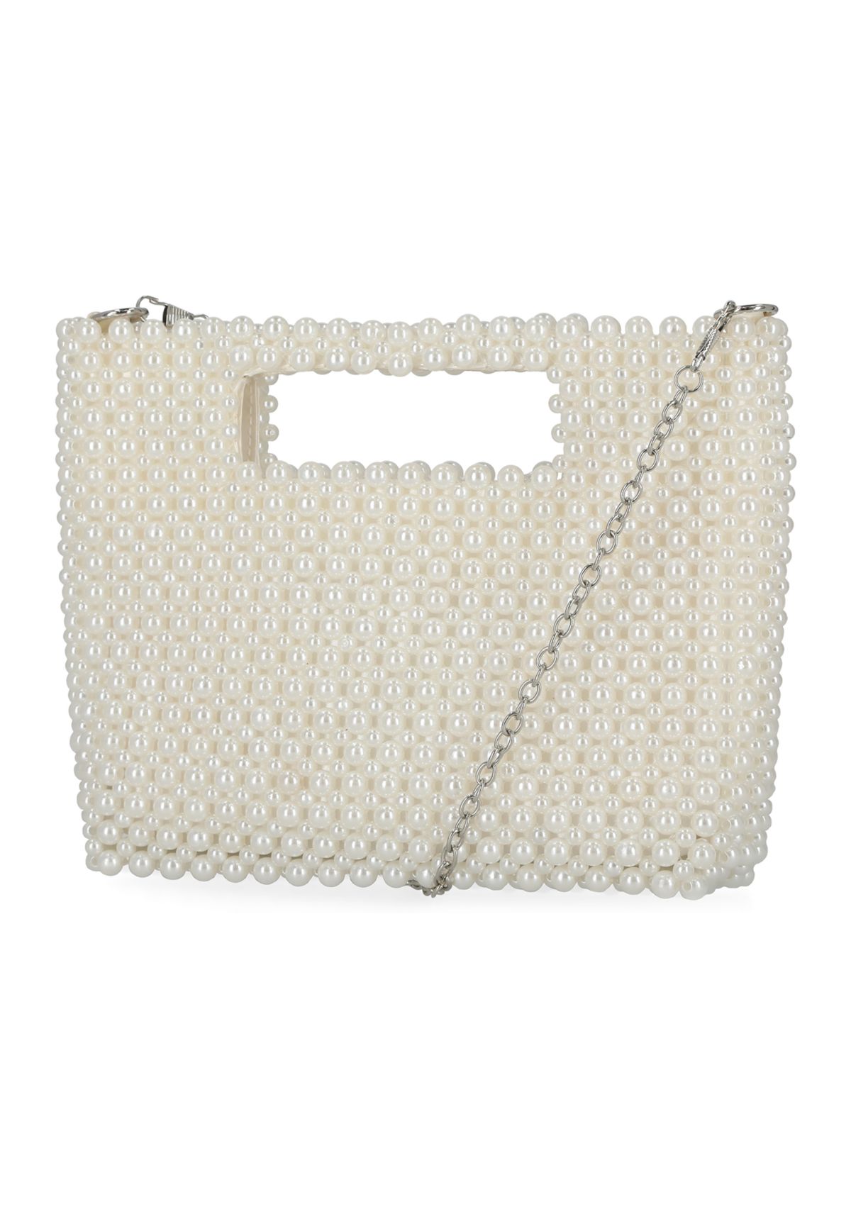 Doreen - Cutout Handle Pearl Clutch