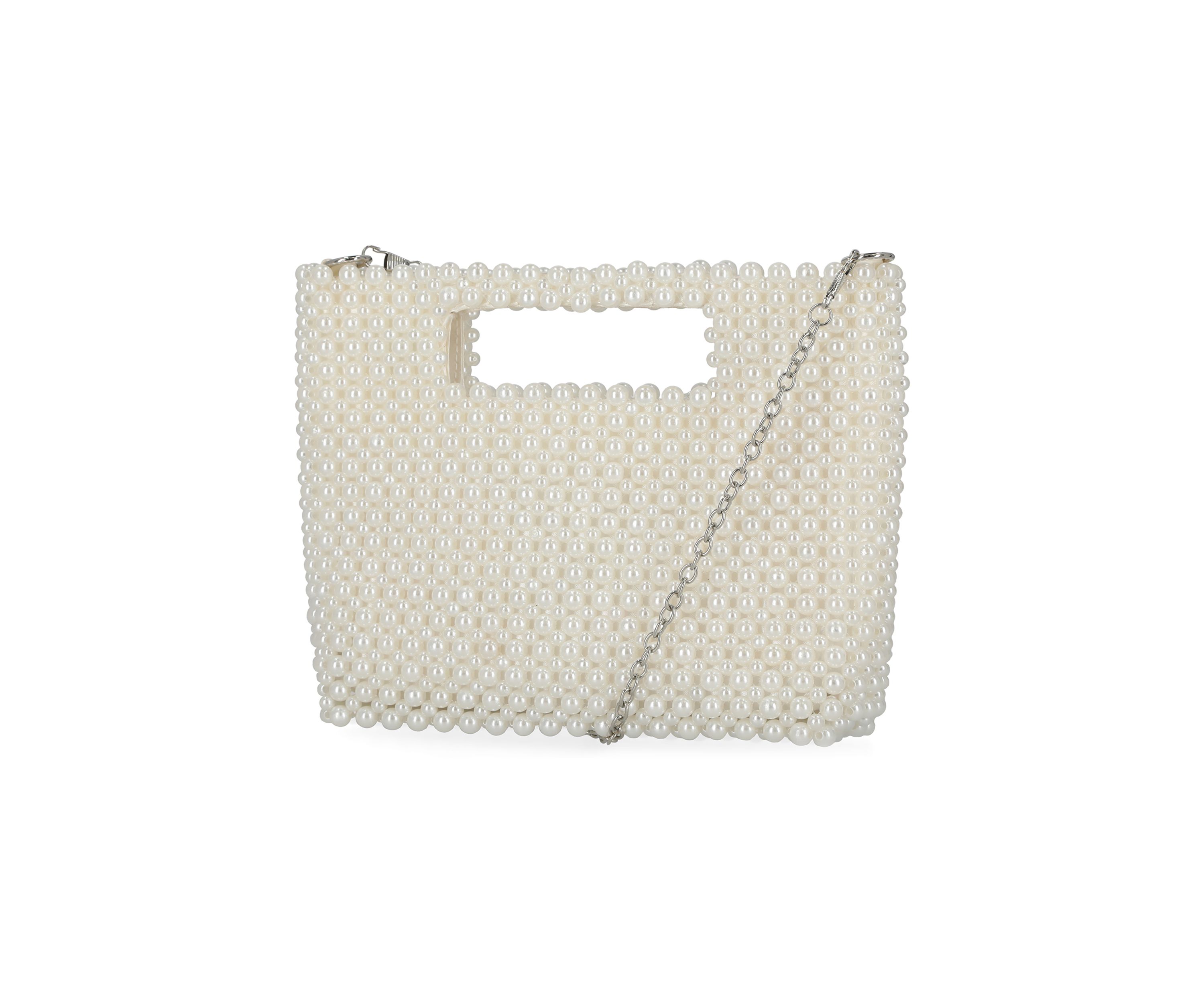 Doreen - Cutout Handle Pearl Clutch