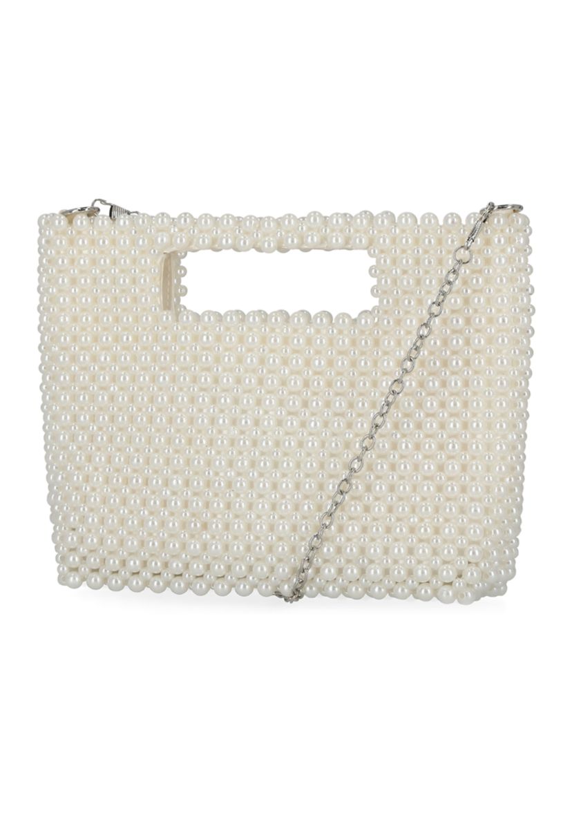 Doreen - Cutout Handle Pearl Clutch