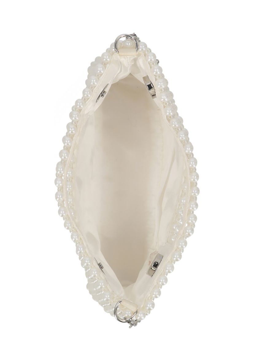Doreen - Cutout Handle Pearl Clutch