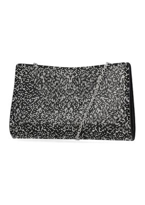 HUSH Nina Metallic Clutch Bag, Silver