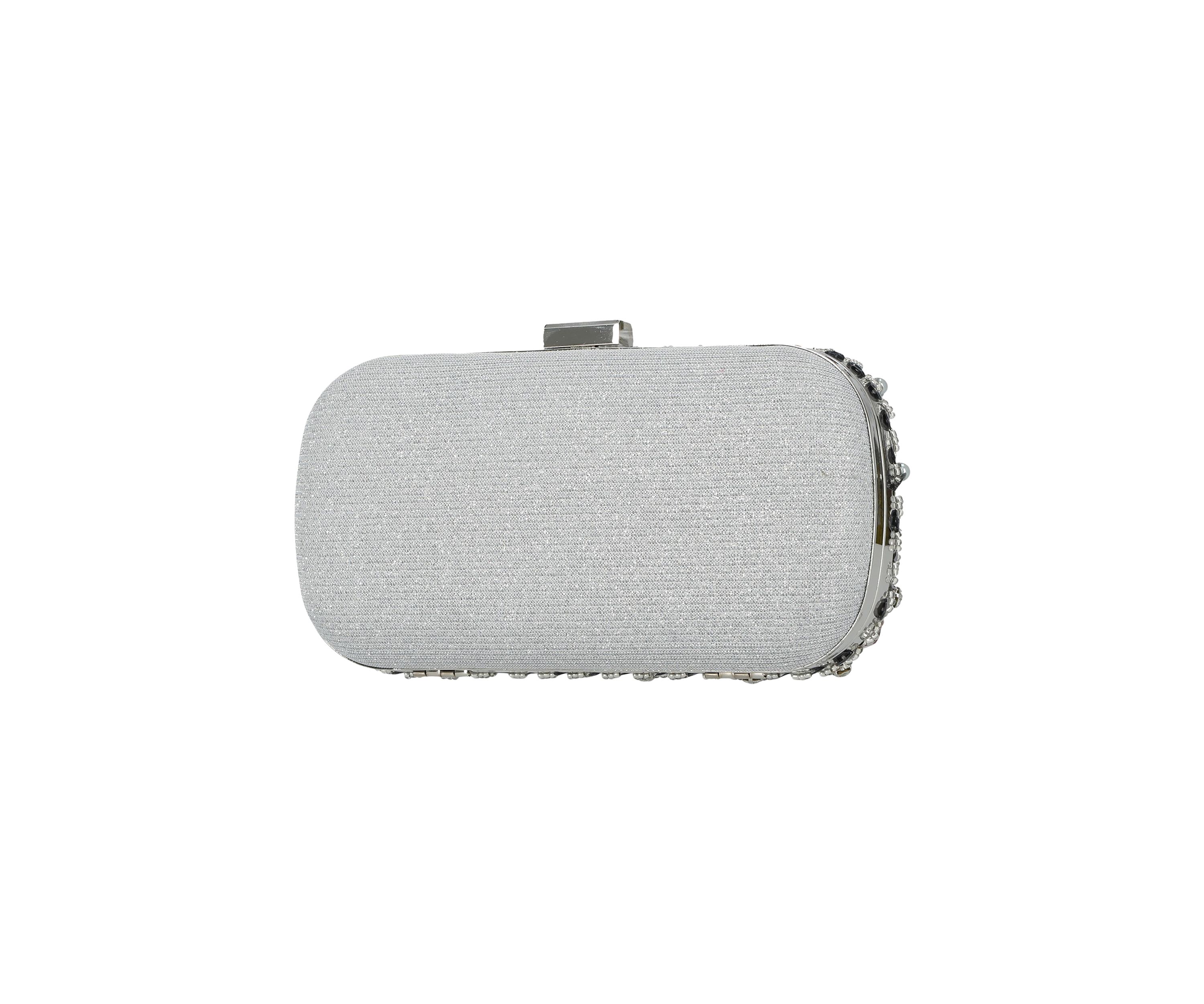 Janielle Confetti Beading Minaudière Clutch