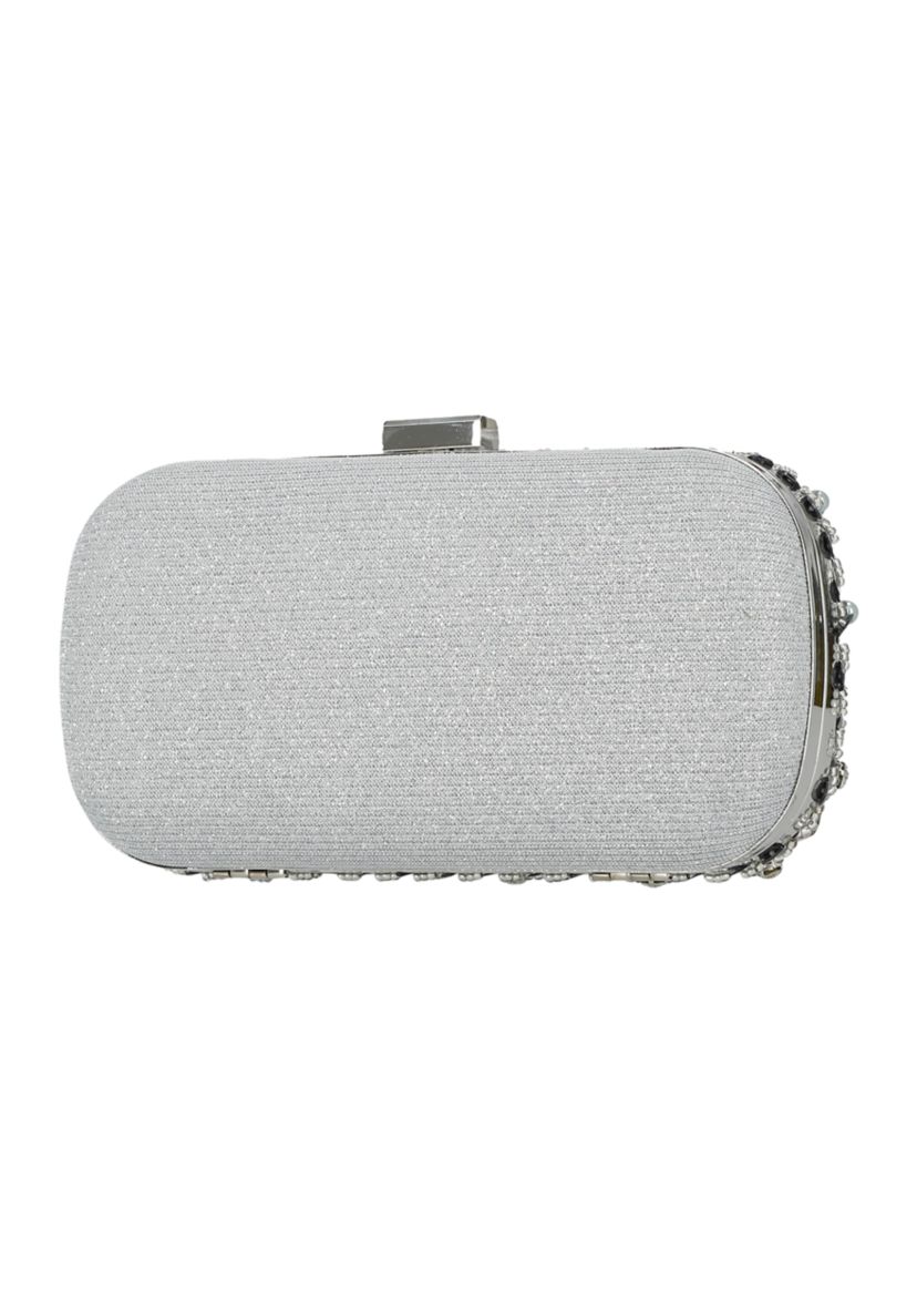 Janielle Confetti Beading Minaudière Clutch