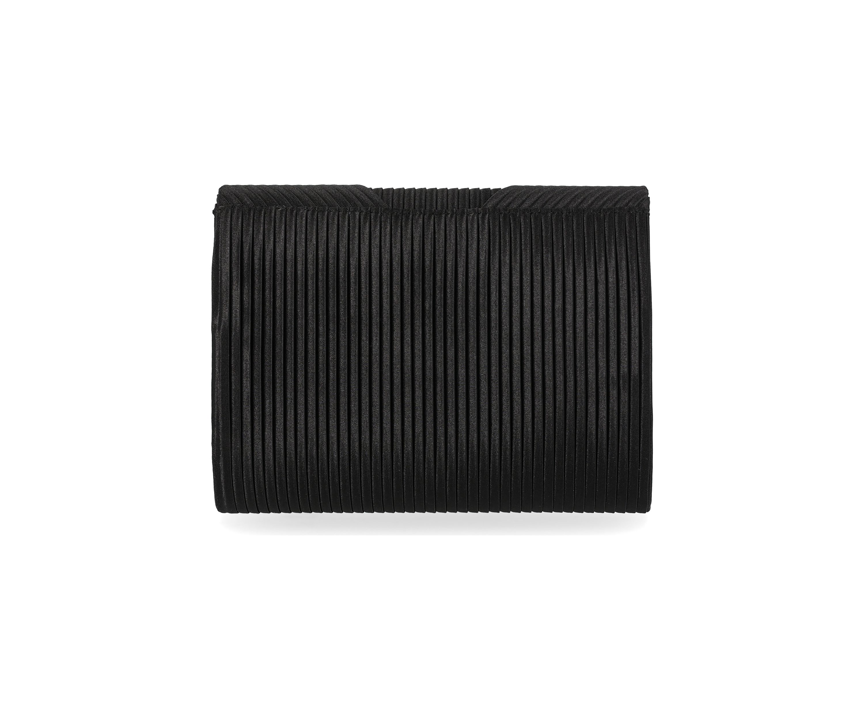 Lori Flap Brooch Pleated Satin Clutch