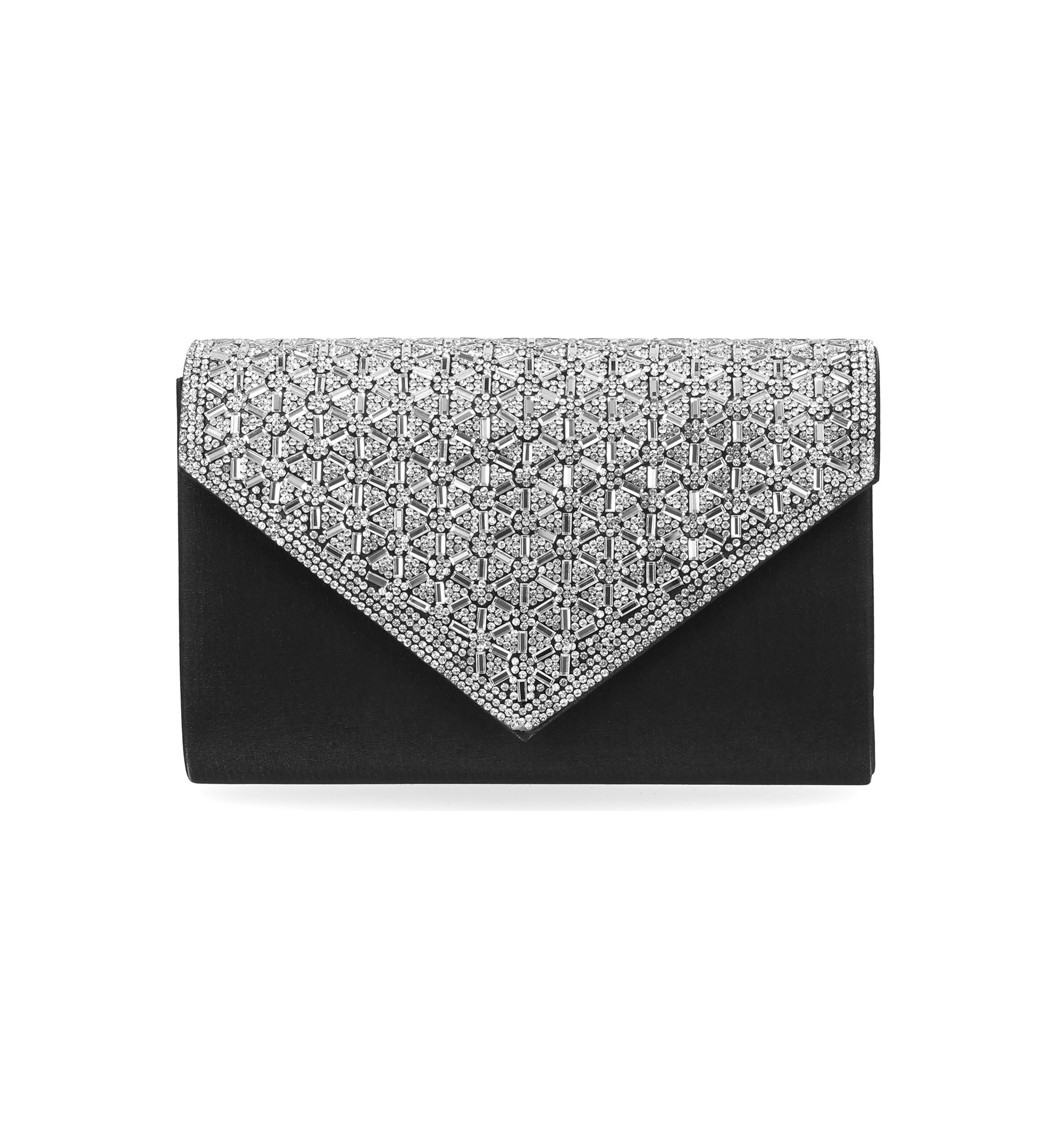 Oriana - V Flap Beaded Flap Clutch