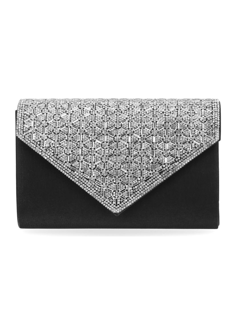 Oriana - V Flap Beaded Flap Clutch